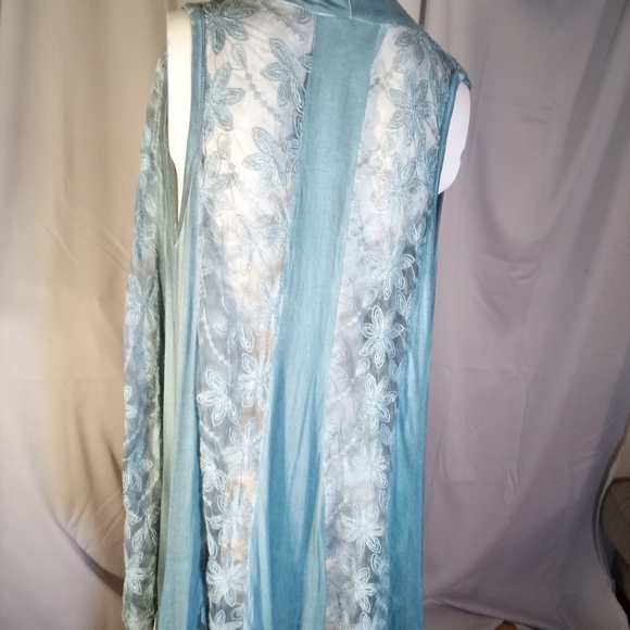 Babaa Teal Lace Shawl - Picture 4 of 4